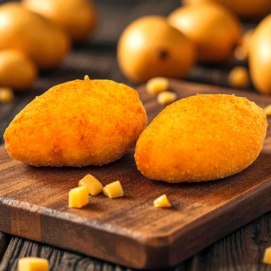 Crocchè ripiene di prosciutto, mozzarella e besciamella