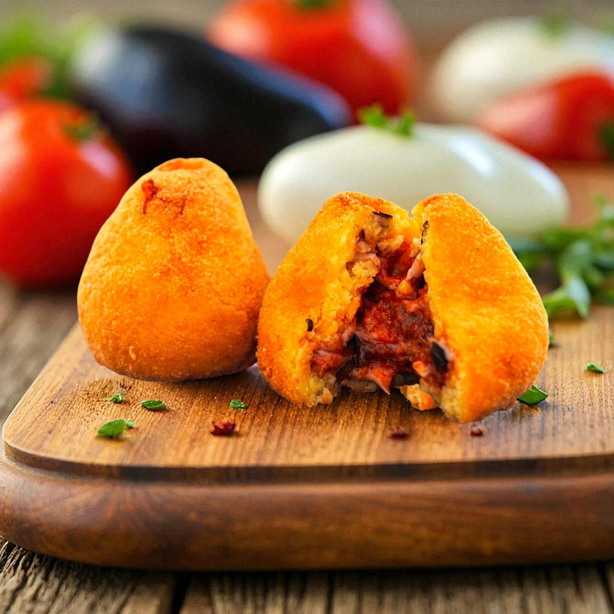 Norma Bomb: melanzane fritte, pomodoro e mozzarella